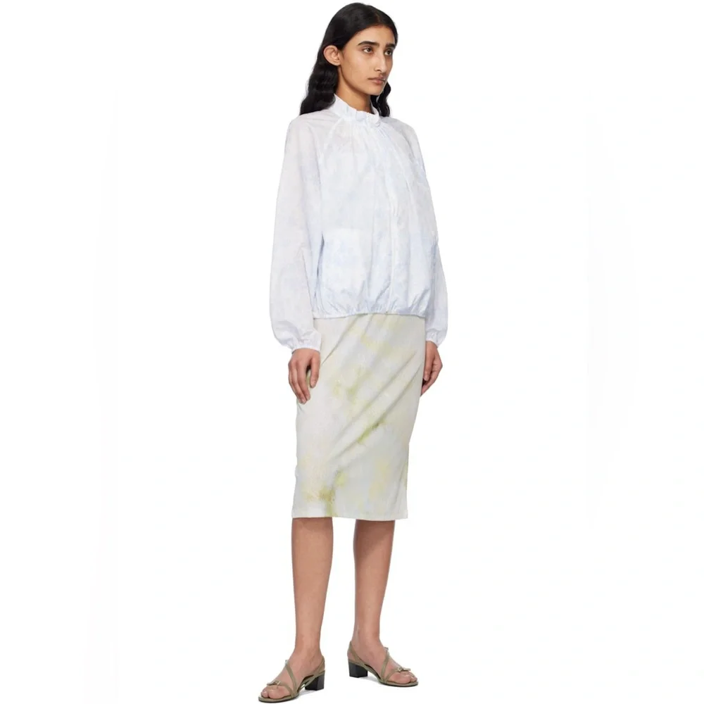 KIJUN
White & Blue Flower Sheer Windbreaker Jacket - Picture 4 of 9